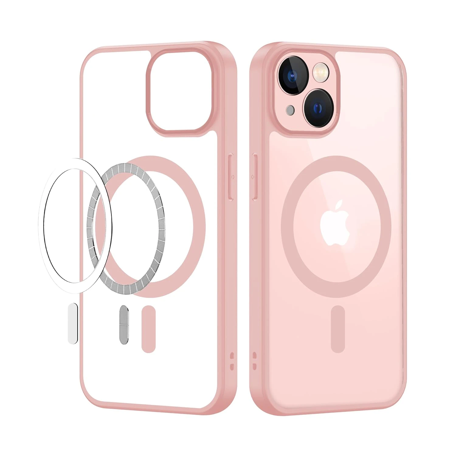 CEDO Magfit Case for iPhone 13 / 14 | Magnetic Wireless Charging Shockproof Transparent Cover – Pink | DoorSewa Nepal