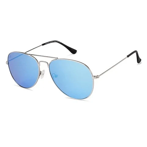 Vincent Chase Polarized Silver Aviator Sunglasses – Wide