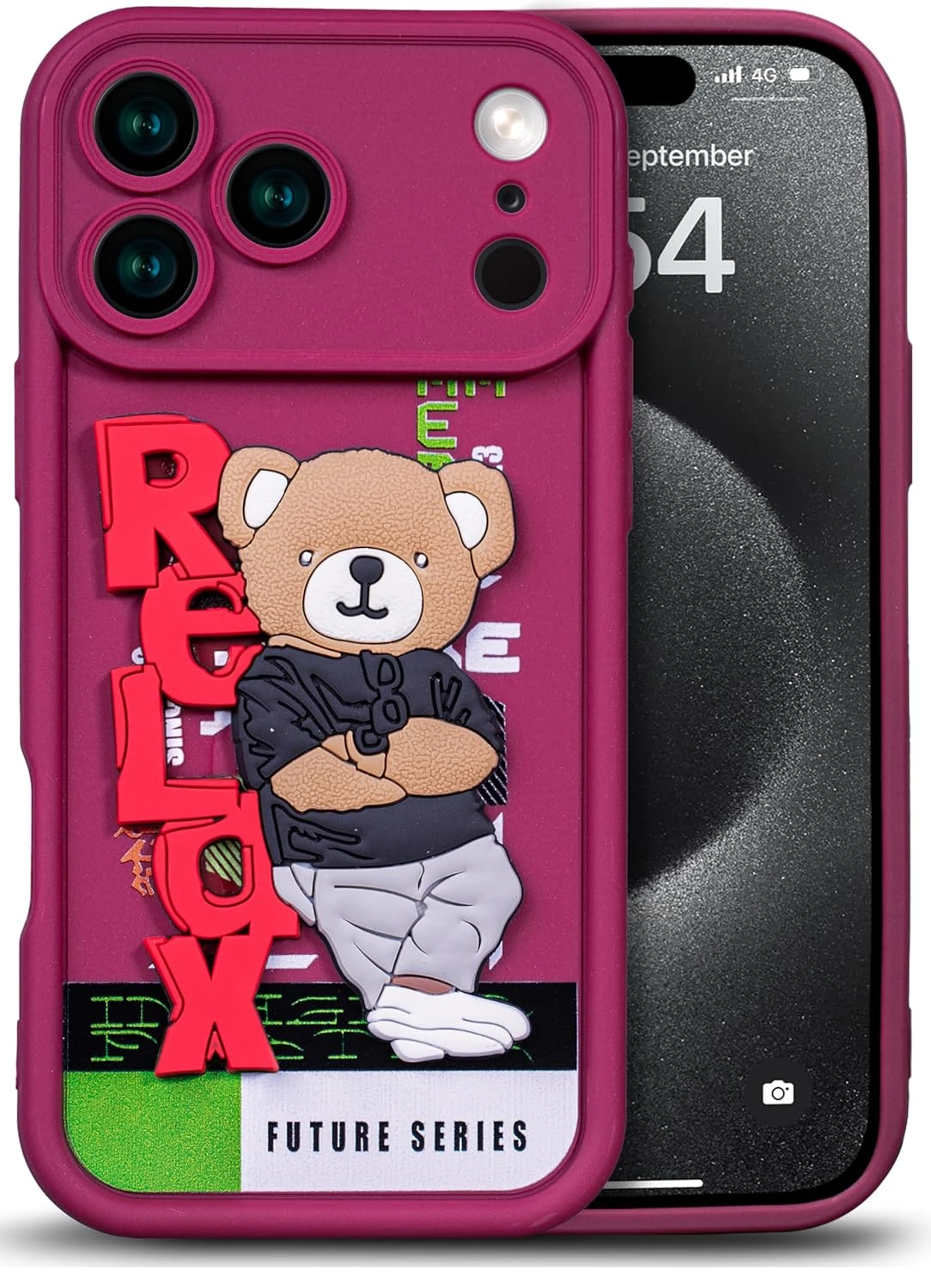 Click to see full view Enflamo for iPhone 17 Pro MAX Case Matte Back Silicone Cover 3D Designed | Camera Bump Protection